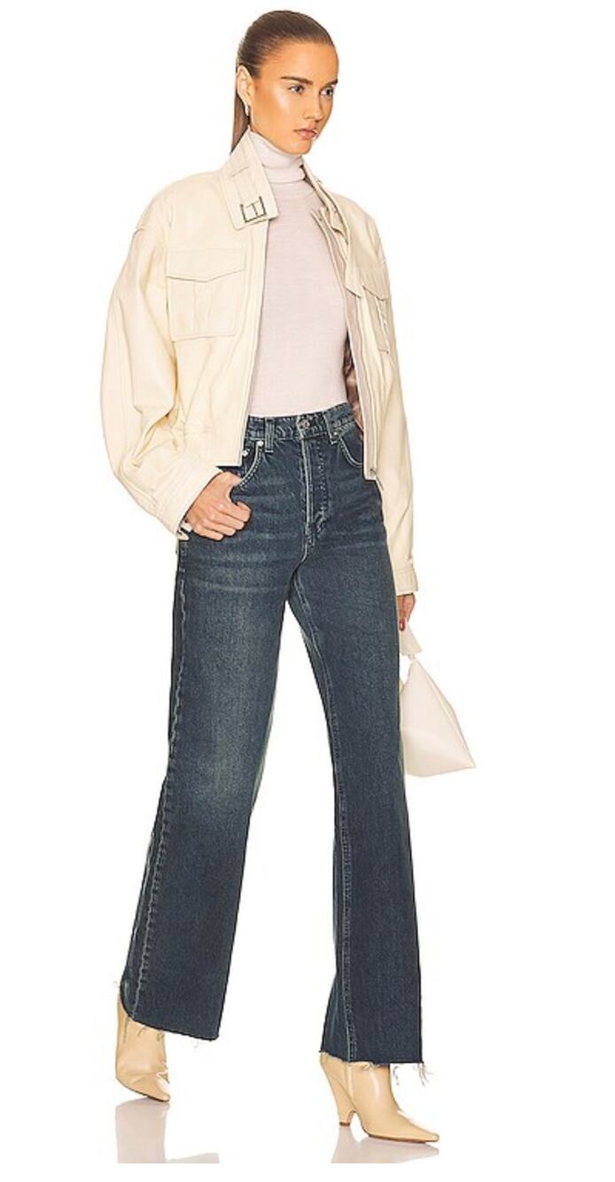 GRLFRND Brooklyn High Rise Loose Straight Denim Jeans Womens Size 26 New Pier 39